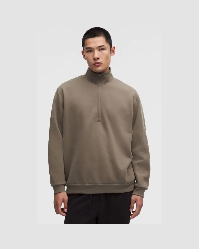 LULULEMON Steady State Sweater mit halblangem Reißverschluss für Männer – Größe in Nomad Nomad