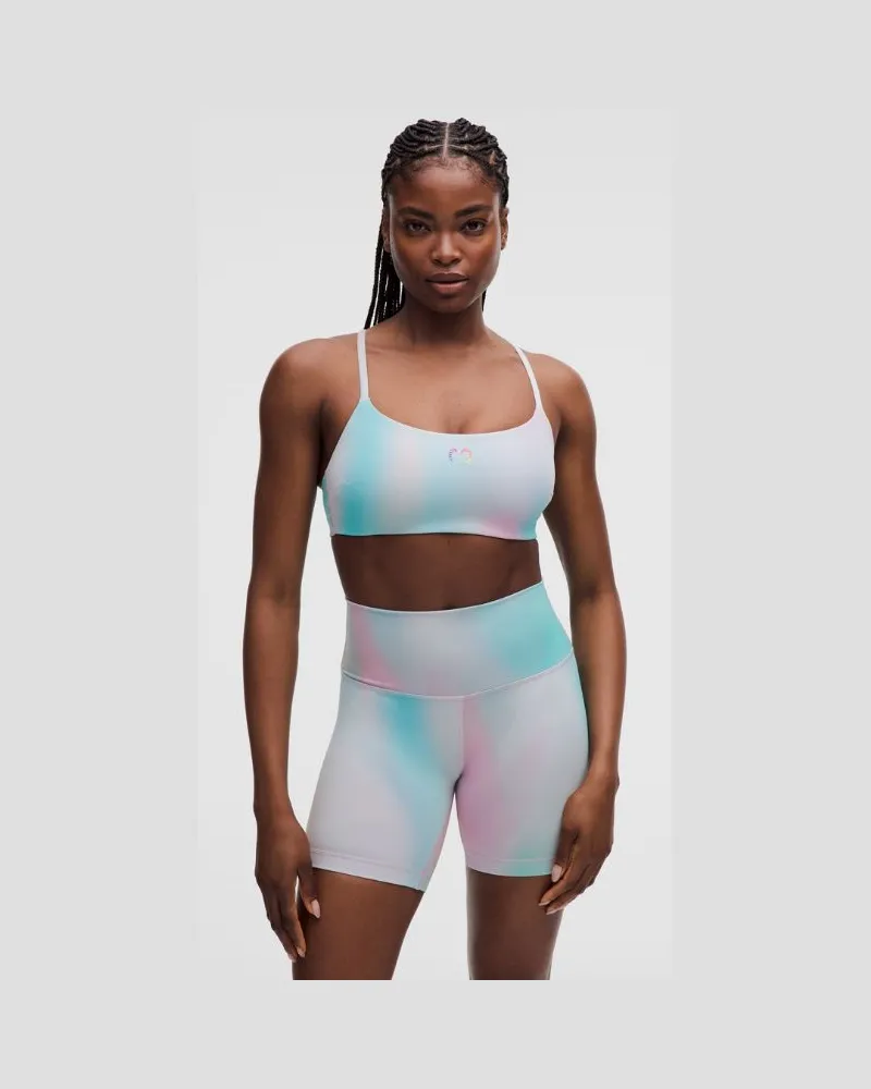 LULULEMON Wunder Train Racer-BH mit Trägern Leichter Halt C/D-Cups für Frauen – Größe in Luminous Glow Multi Luminous