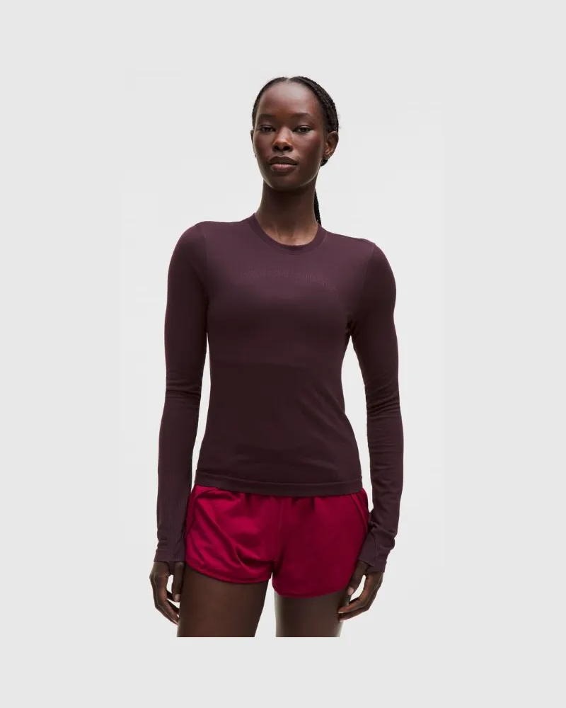 LULULEMON Swiftly Langarmshirt aus Wolle für Frauen – Größe in Black Plum Black