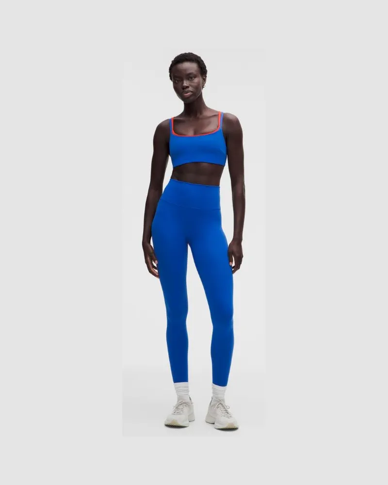 LULULEMON Wunder Train No Line Leggings mit hohem Bund für Frauen – 71 cm – Größe in Beach Ball Blue Beach