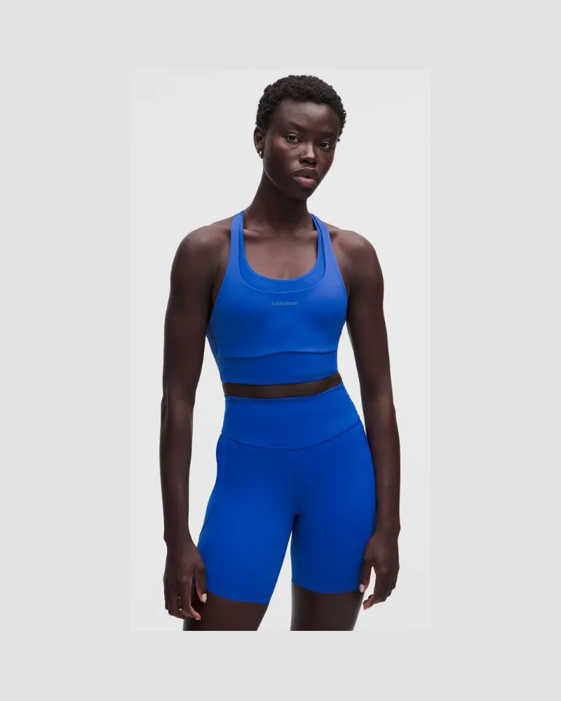 LULULEMON Energy Longline-BH mit Taschen und mittlerem Halt für B/C-Cups Evolve für Frauen – Größe in Beach Ball Blue Beach