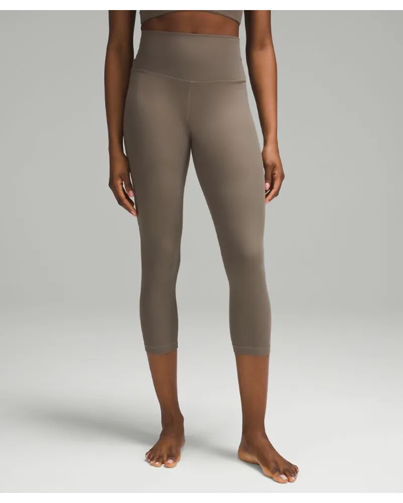 LULULEMON Align Gerippte Crop Leggings mit hohem Bund Nomad