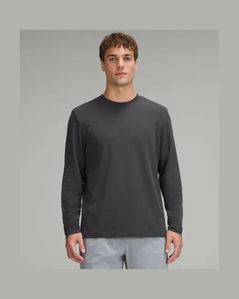 LULULEMON Zeroed In Langarmshirt für Männer – Größe in Graphite Grey Graphite