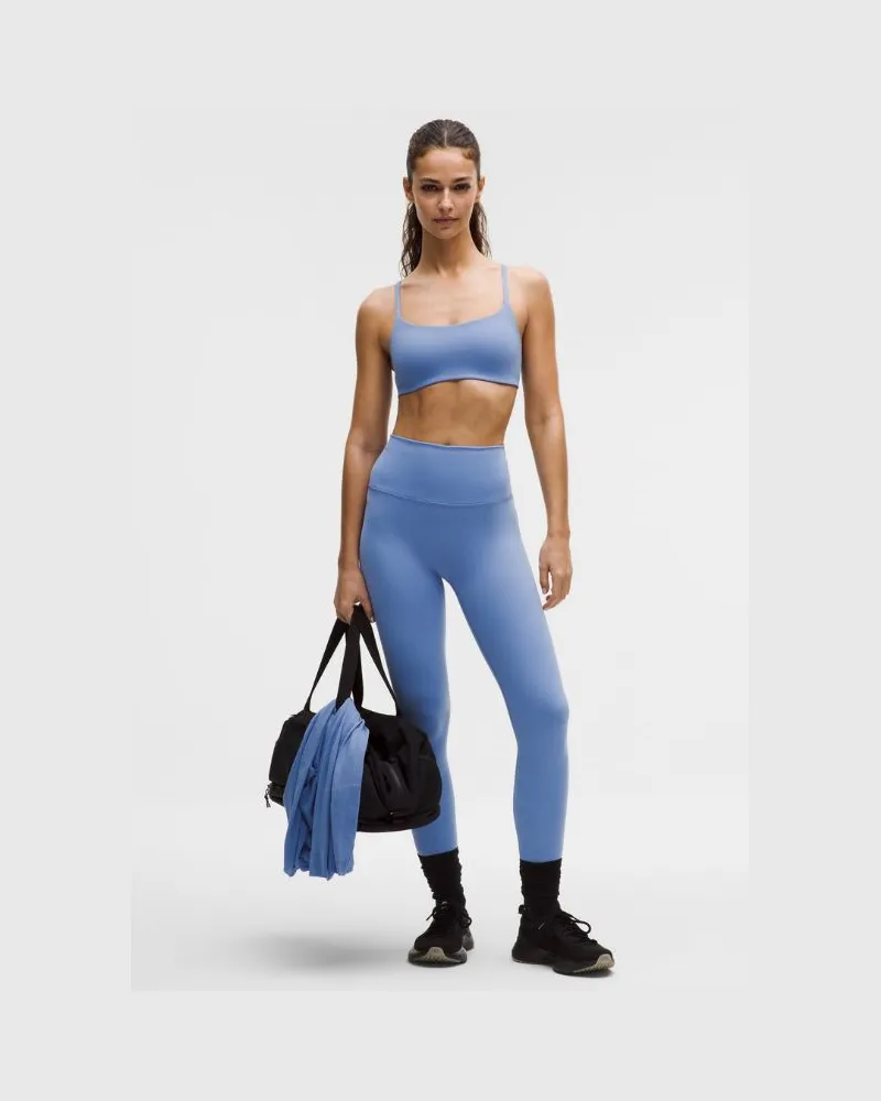 LULULEMON Wunder Train No Line Leggings mit hohem Bund für Frauen – 71 cm – Größe in Prep Blue Prep