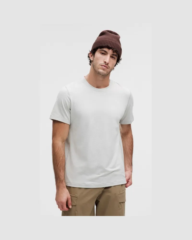 LULULEMON Soft Jersey Kurzarmshirt für Männer – Größe in Heathered Vapor/Heathered Silver Drop Heathered