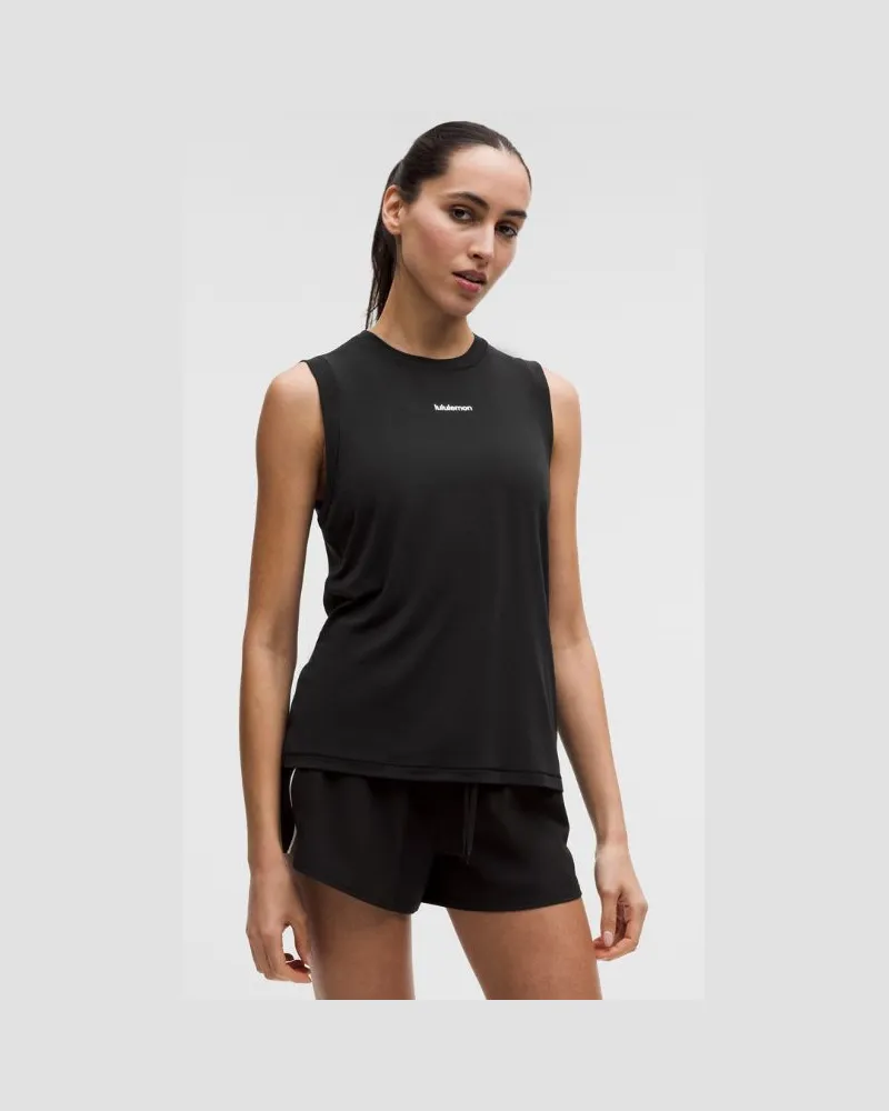 LULULEMON Muscle-Trainingstanktop aus Jersey Logo für Frauen – Größe in Black Black