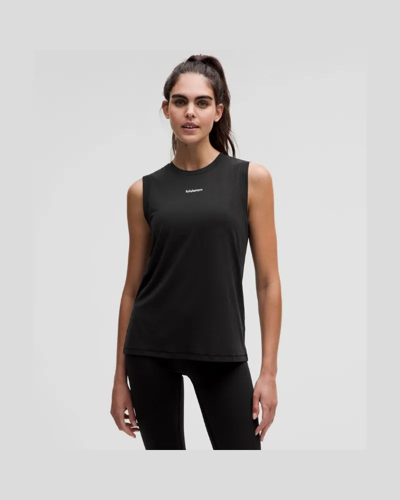 LULULEMON Muscle-Trainingstanktop aus Jersey Logo für Frauen – Größe in Black Black