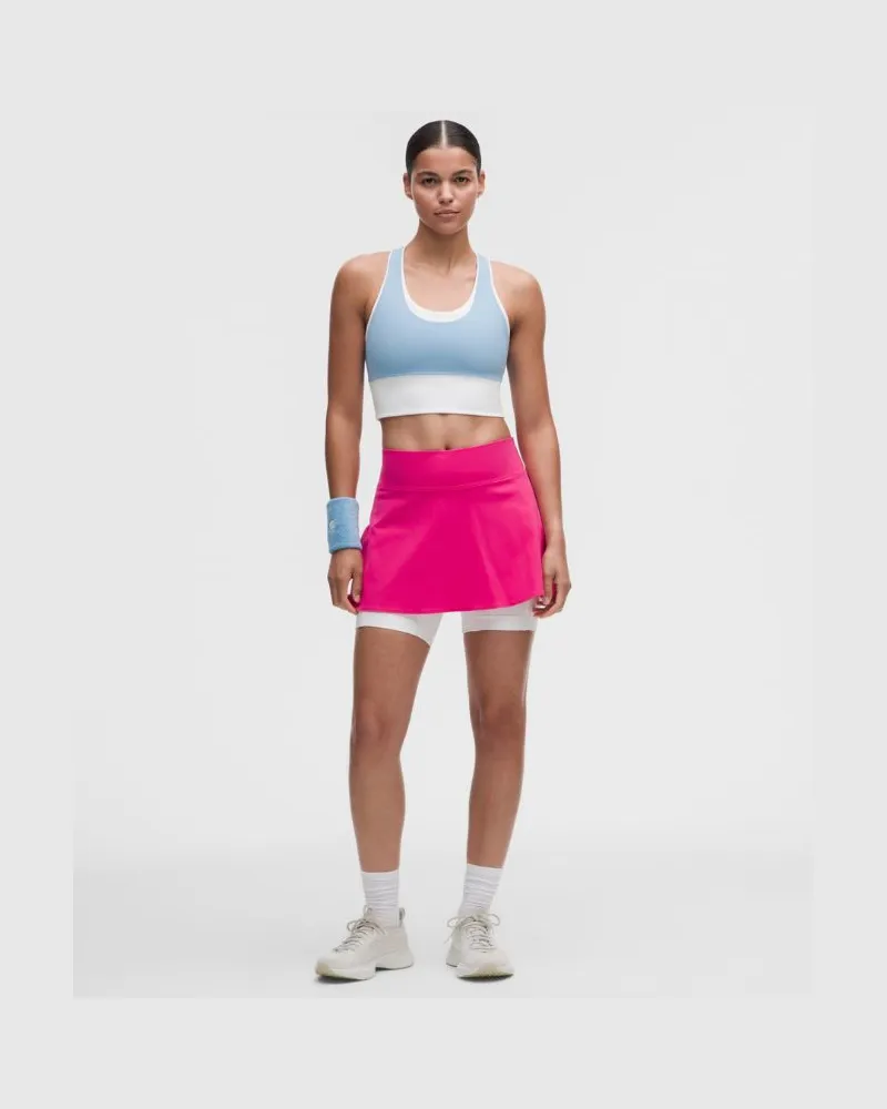 LULULEMON Tennisrock mit langem Liner für Frauen – Neon – Größe Flamingo