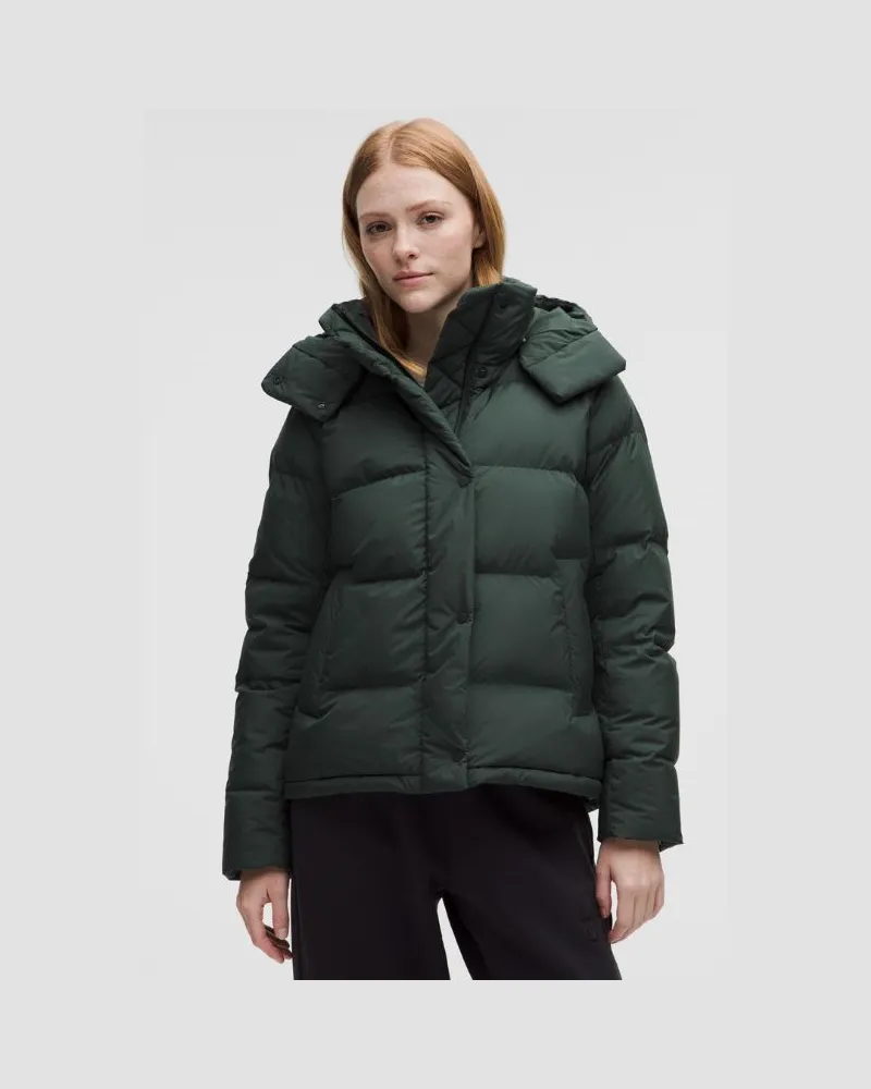 LULULEMON Puffer-Jacke mit Füllkraft 600 für Frauen – Größe in Rainforest Green/Green Dream Rainforest