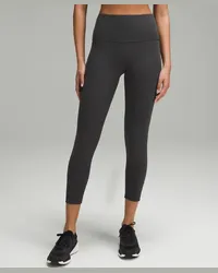 LULULEMON Wunder Train Leggings aus geripptem Material mit hohem Bund Graphite