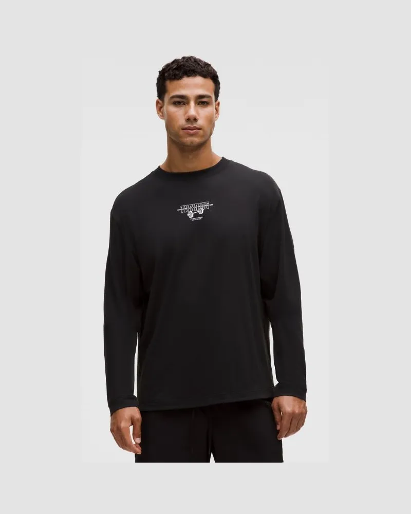 LULULEMON EasySet Train Long-Sleeve Shirt Graphic für Männer – Größe in Black Black