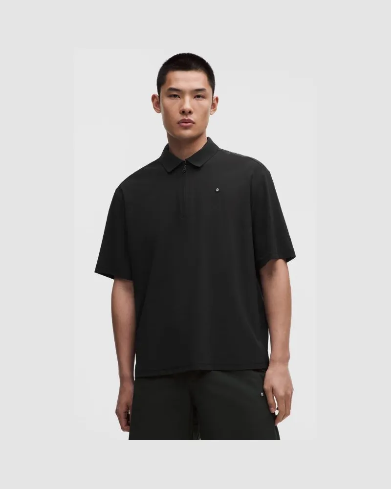 LULULEMON Golf-Poloshirt im Oversized Fit für Männer – Größe in Schwarz Schwarz