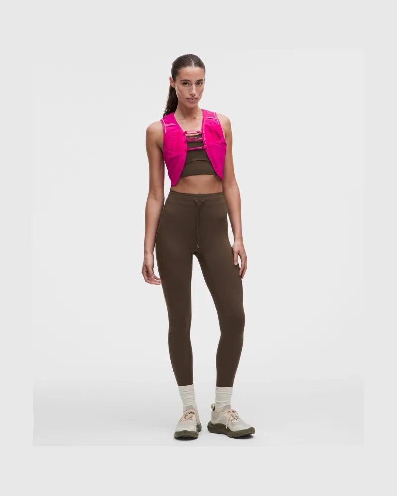 LULULEMON No Line Laufleggings mit hohem Bund für Frauen – 64 cm – Größe in Walnut Crunch Walnut
