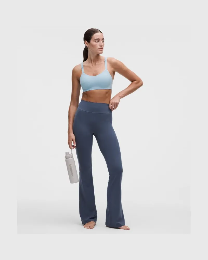 LULULEMON Groove Hose mit ausgestelltem Bein und hohem Bund aus Nulu Kurz für Frauen – Größe in Dusty Diamond Dusty