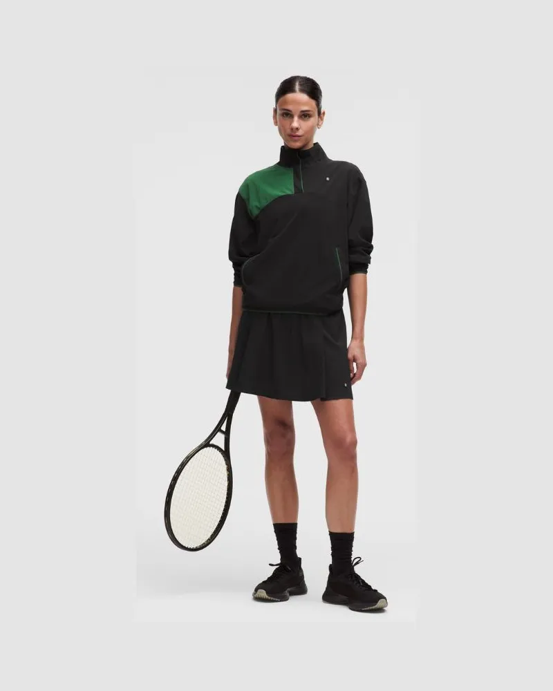 LULULEMON A-Linien-Tennisrock mit Seitenfalte Lang für Frauen – Größe in Schwarz Schwarz