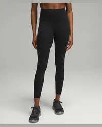 LULULEMON Wunder Train Leggings aus geripptem Material mit hohem Bund Schwarz