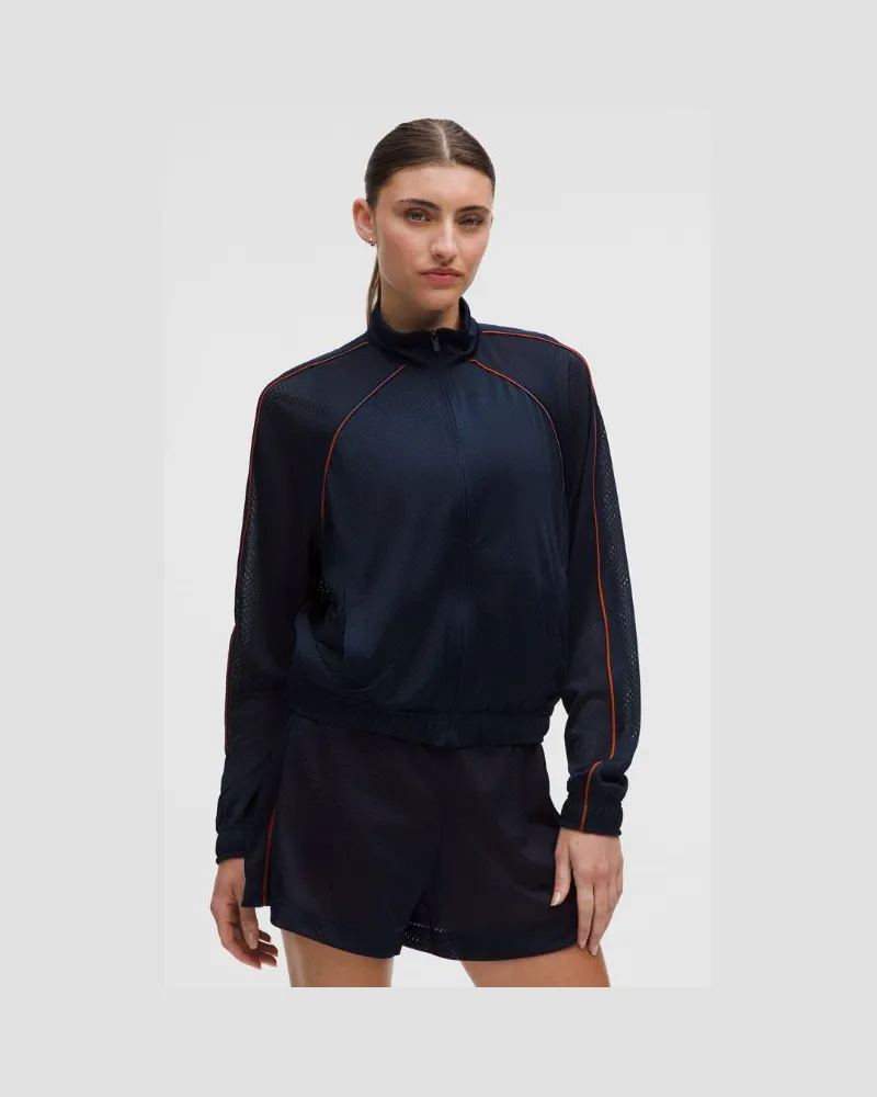 LULULEMON Trainingsjacke aus mit Reißverschluss für Frauen – Orange – Größe True