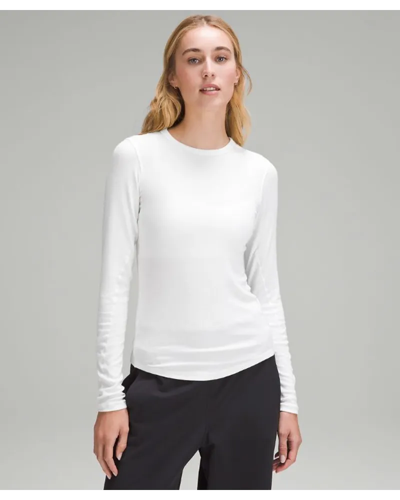 LULULEMON Hold Tight Langarmshirt White