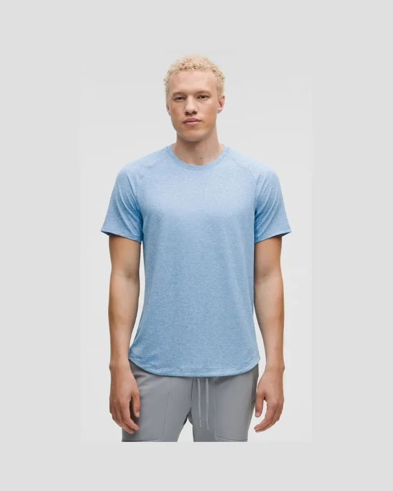 LULULEMON License to Train Kurzarmshirt für Männer – Größe in Heathered Cornflower Heathered