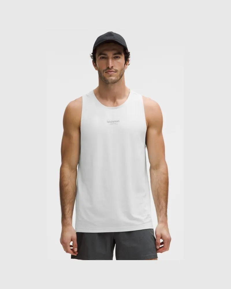 LULULEMON Leichtes Workout-Tanktop aus Strickmaterial für Männer – Größe in Heathered Vapor Heathered