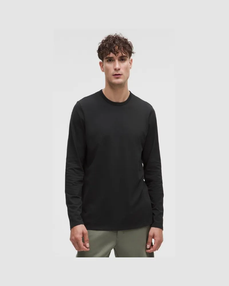 LULULEMON Langarmshirt aus Bio- im Classic Fit für Männer – Größe in Black Black