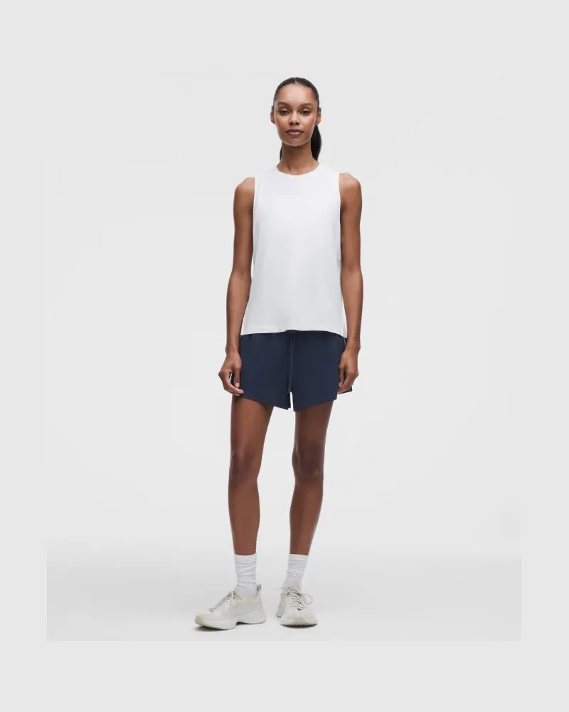 LULULEMON Court Rival Shorts mit hohem Bund für Frauen – 8 cm – Größe in Club Blue/Weiß Club