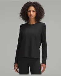 LULULEMON Langarmshirt aus Bio-Baumwolle mit Rundhalsausschnitt Black