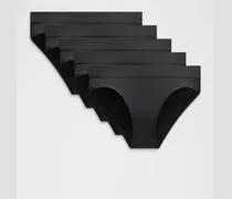 UnderEase Bikini-Unterwäsche mit mittelhohem Bund 5er-Pack für Frauen – Größe in Black