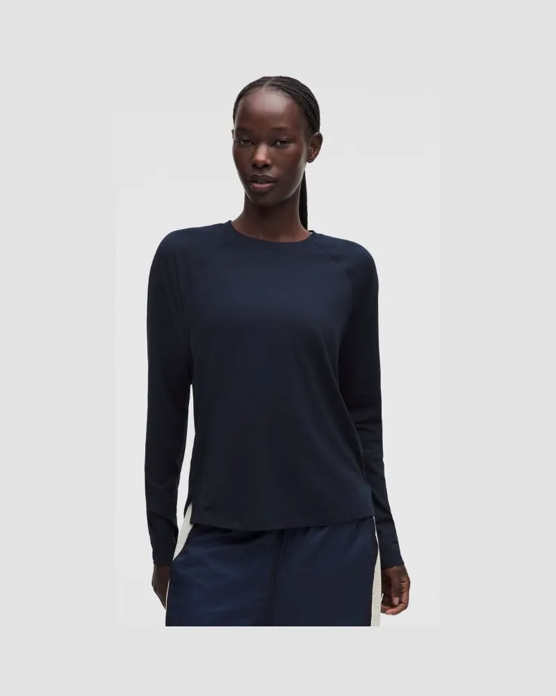 LULULEMON License to Train Langarmshirt im Classic Fit für Frauen – Größe in True Navy/Clubhouse Blue True