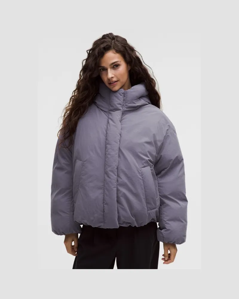 LULULEMON Pufferjacke mit 600er-Daunenfüllung und Bubble-Saum für Frauen – Größe in Grape Mist Grape