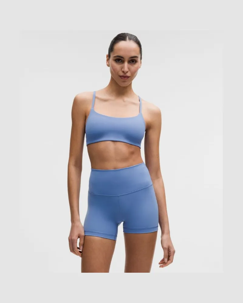 LULULEMON Wunder Train BH mit Racerback-Trägern Leichter Halt A/B-Cups für Frauen – Größe in Prep Blue Prep