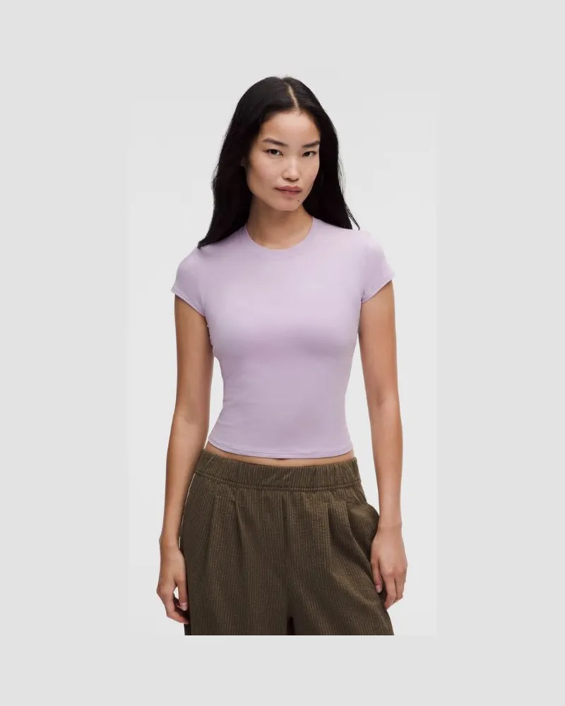 LULULEMON Baby Tee aus Bio- für Frauen – Größe in Lilac Play Lilac