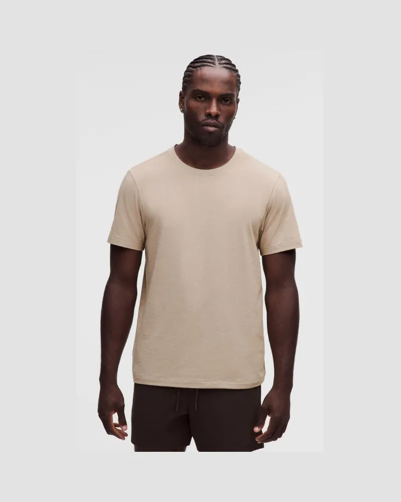 LULULEMON Zeroed In Kurzarmshirt für Männer – Khaki – Größe Heathered