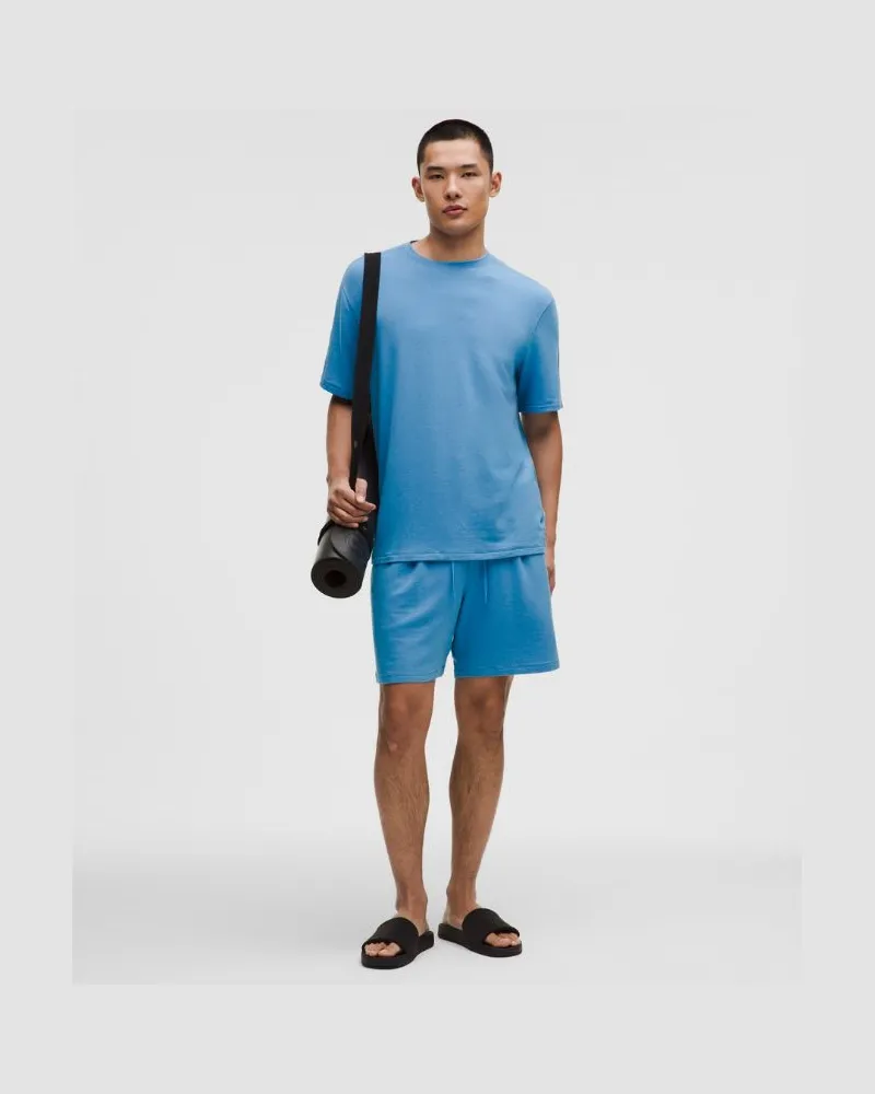 LULULEMON BeCalm Shorts im Relaxed Fit für Männer – 18 cm – Größe in Heathered Ocean Wave Heathered