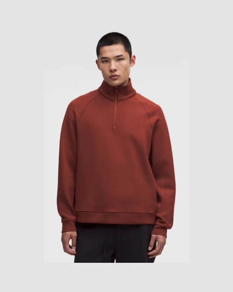 LULULEMON Smooth Spacer Pullover mit kurzem Reißverschluss für Männer – Größe in Cranberry Charm Cranberry