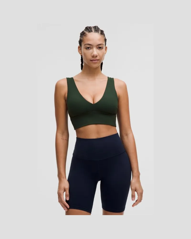LULULEMON Align BH mit V-Ausschnitt Leichter Halt C/D-Cups für Frauen – Größe in Rainforest Green Rainforest