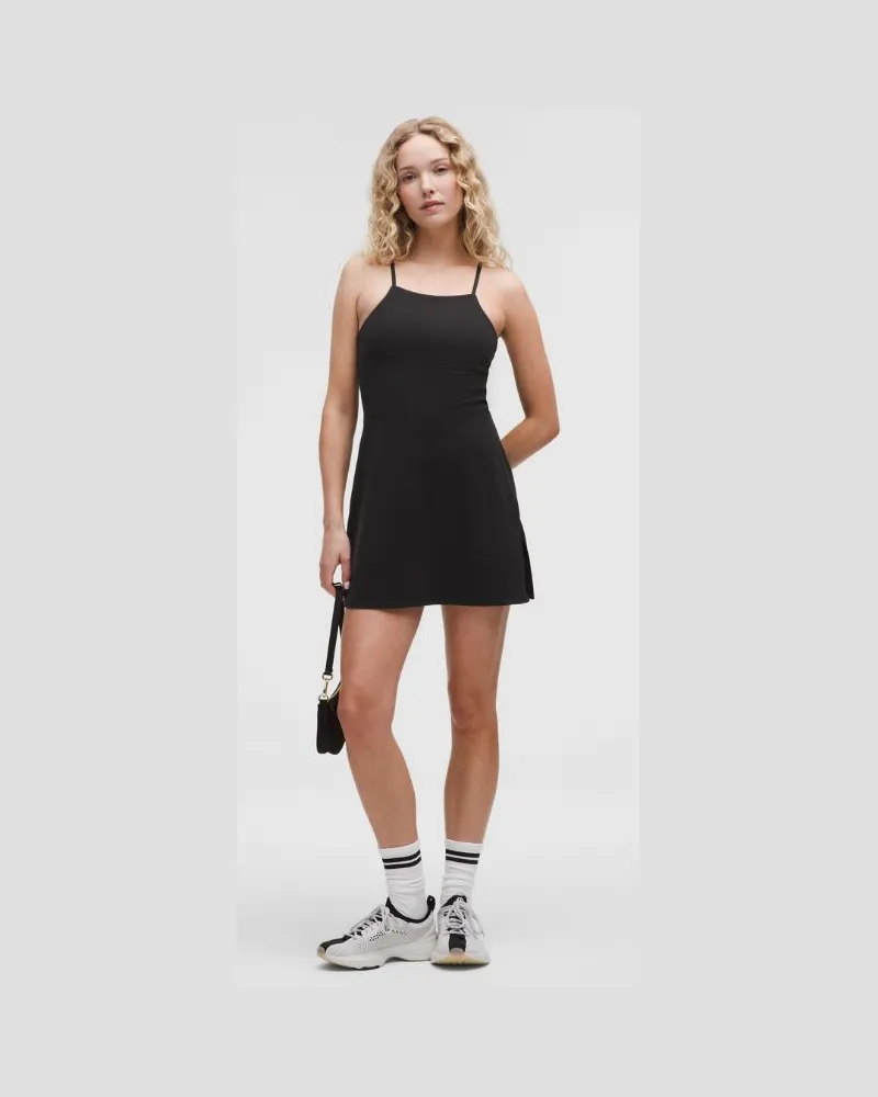 LULULEMON Align Kleid mit Seitenschlitz und Spaghettiträgern für Frauen – Größe in Black Black