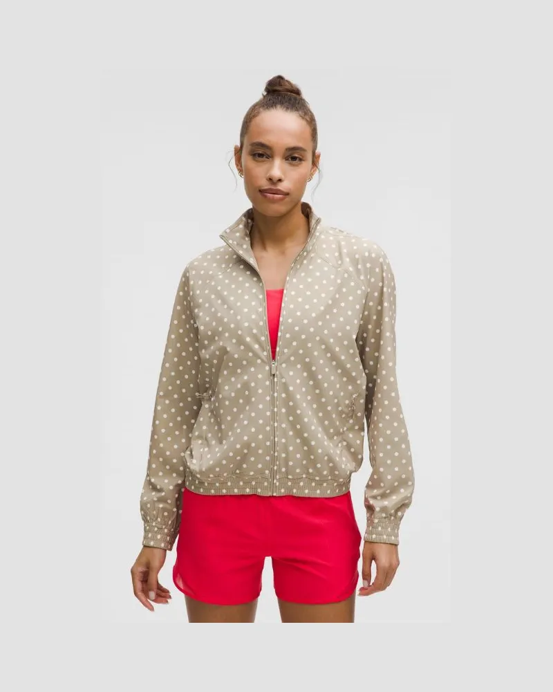 LULULEMON Trainingsjacke im Relaxed Fit für Frauen – Größe in Simple Polka White Sheer Oak Simple