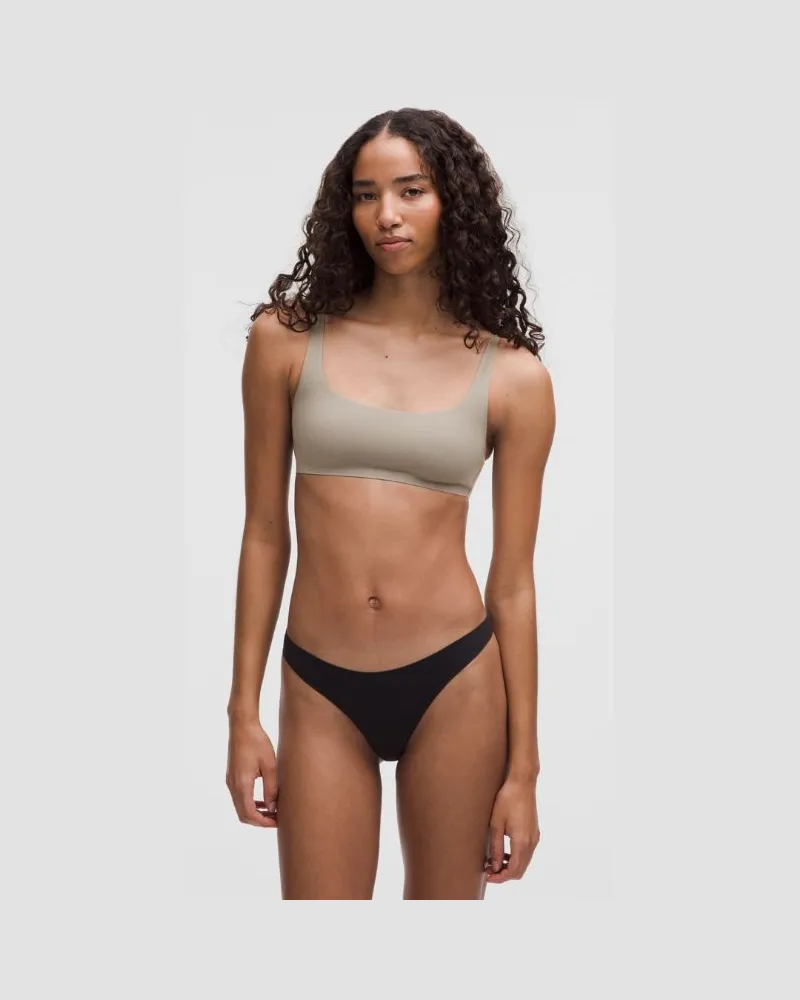 LULULEMON Wundermost Ultraweicher BH mit U-Ausschnitt und dünnen Trägern aus Nulu, A/D-Cups für Frauen – Khaki – Größe Warm