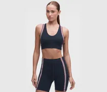 Groove-Yoga-BH mit leichtem Halt für B/C-Cups Kontrastbesatz für Frauen – Größe in True Navy
