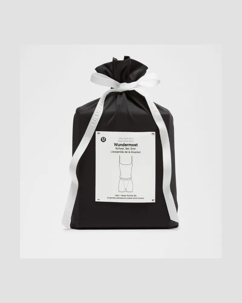 LULULEMON Wundermost Ultra-Soft Nulu Set aus Cami- und Boxershorts-Shortie für Frauen – Größe in Black Black