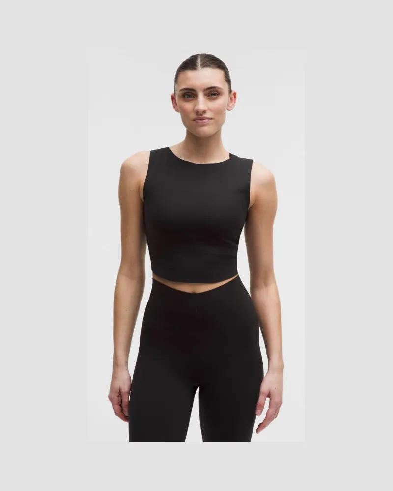 LULULEMON Glow Up Hochgeschlossenes Tanktop für Frauen – Größe 2 in Schwarz Schwarz