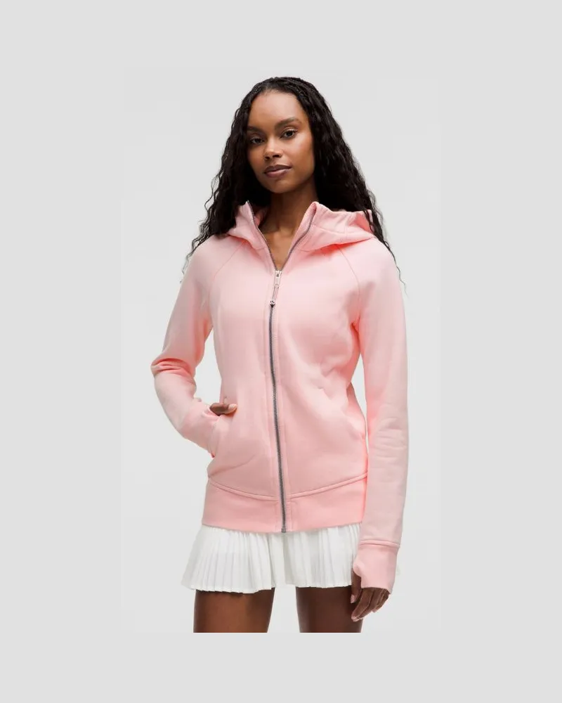 LULULEMON Scuba-Hoodie mit durchgehendem Reißverschluss für Frauen – Größe in Strawberry Milkshake Strawberry