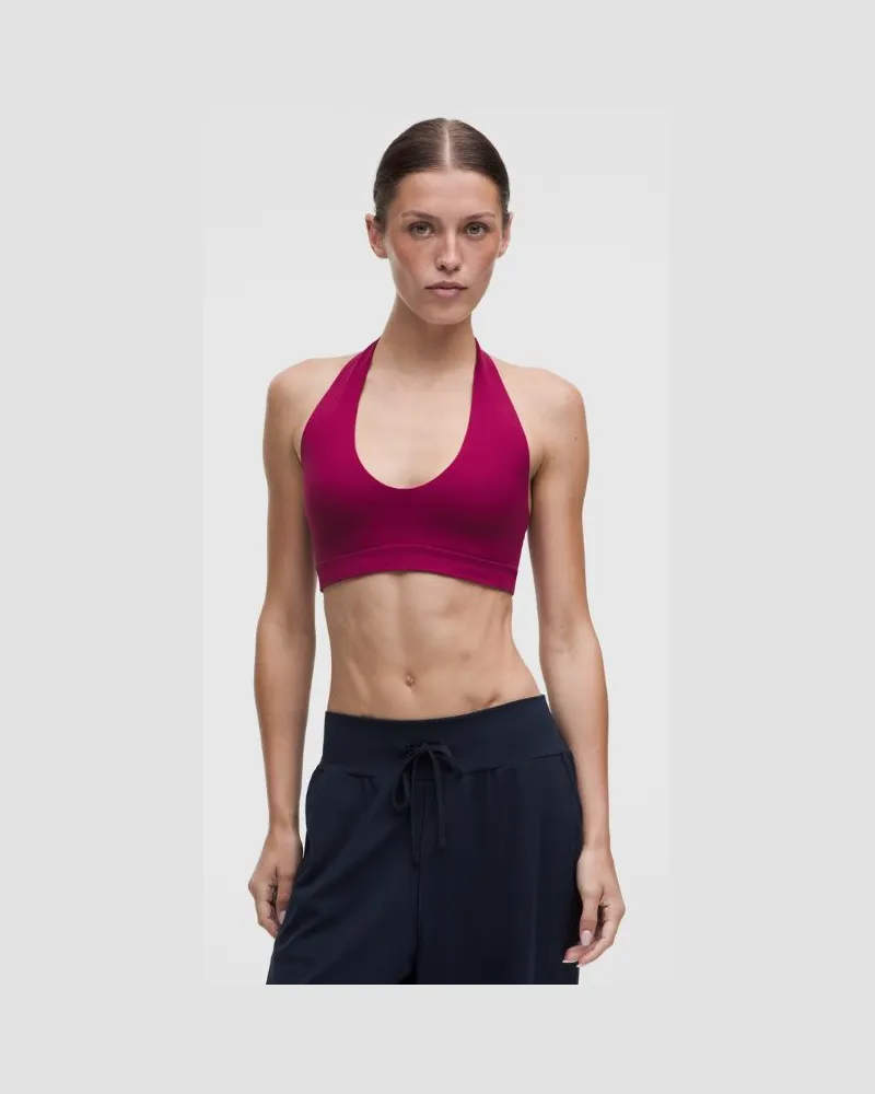 LULULEMON Focuser-Neckholder-BH Leichter Halt für A/B-Cups für Frauen – Größe in Raspberry Rave Raspberry
