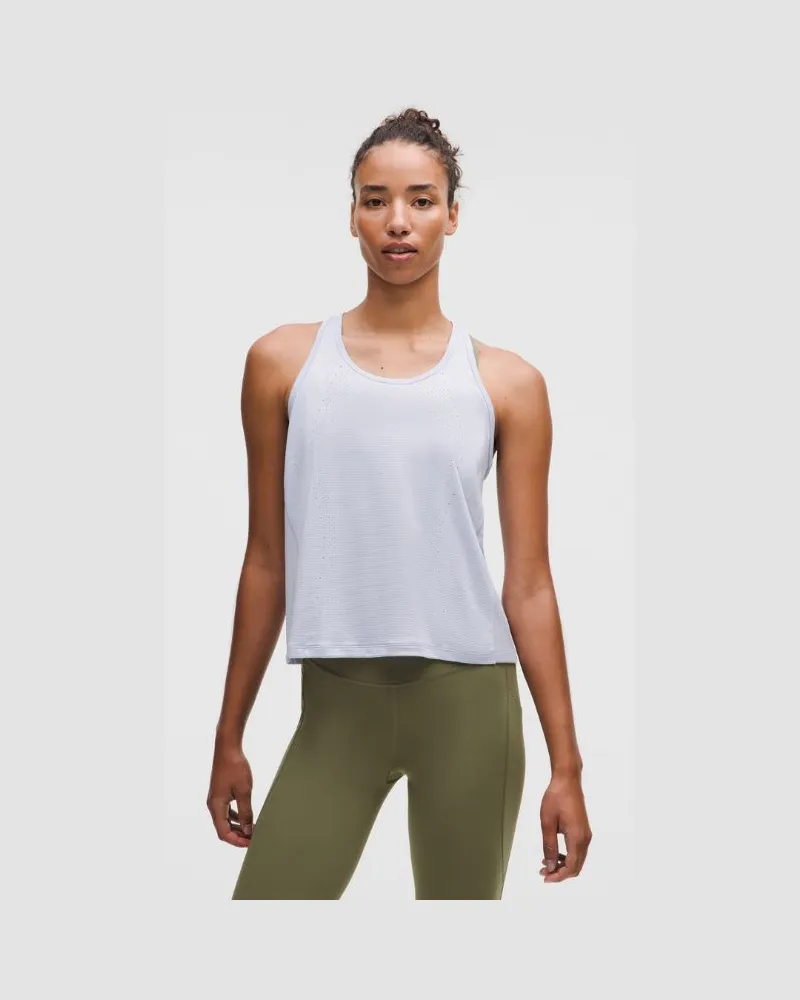 LULULEMON Swiftly Tanktop mit Mesh hinten für Frauen – Größe in Serene Blue Serene