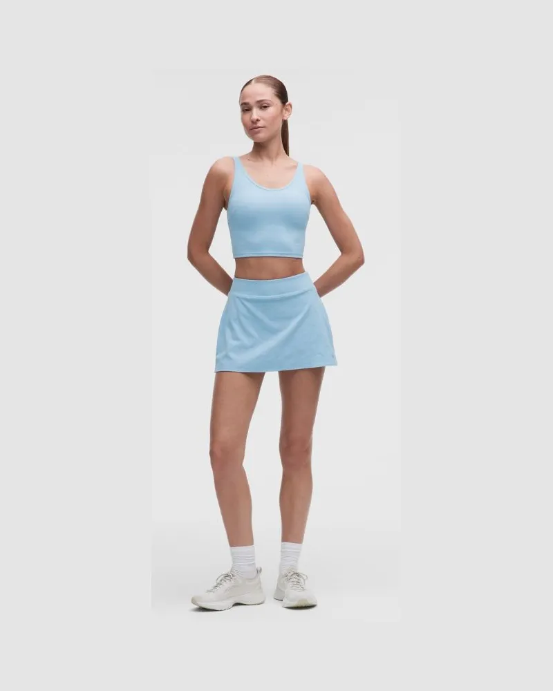 LULULEMON Mini-Tennisrock mit hohem Bund Jacquard für Frauen – Größe in Dreamy Blue Dreamy