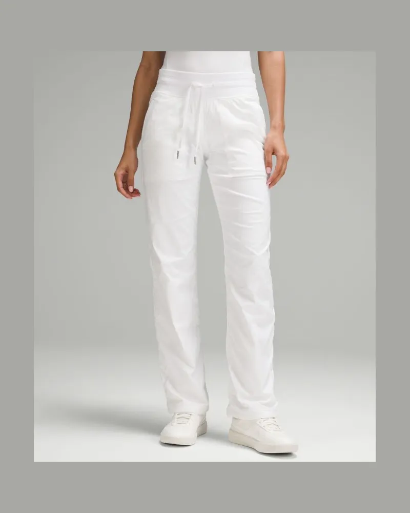 LULULEMON Dance Studio Hose mit mittelhohem Bund Volle Länge für Frauen – Größe in White White