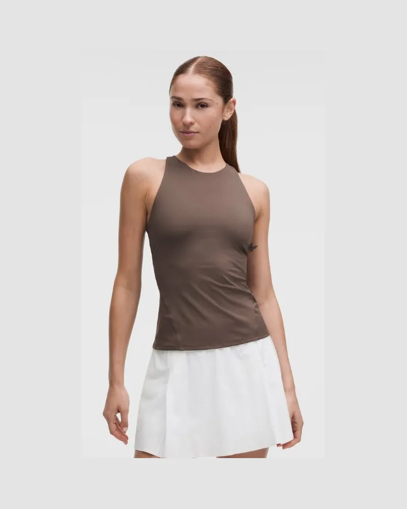 LULULEMON Hochgeschlossenes Tennis-Tanktop mit Racerback B/C-Cups für Frauen – Größe in Pinecone Pinecone