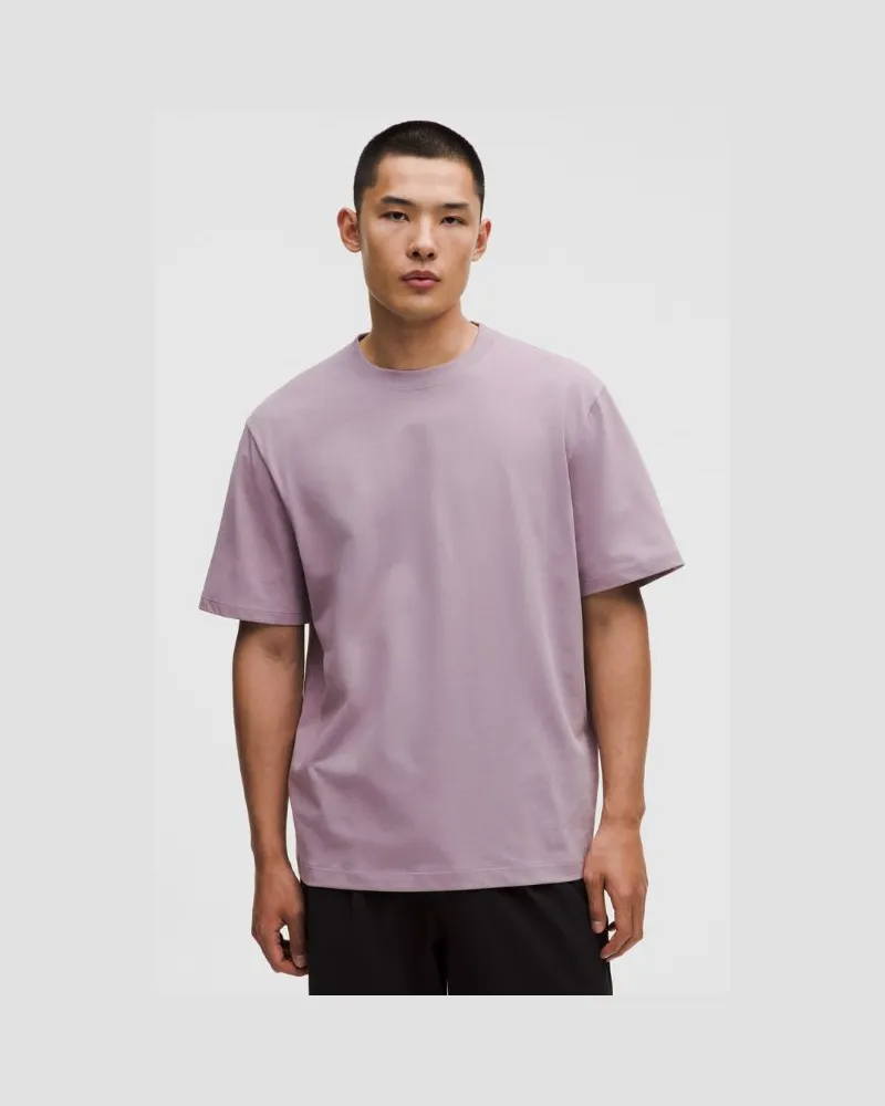 LULULEMON T-Shirt aus schwerem Baumwoll-Jersey für Männer – Größe in Lotus Lavender Lotus
