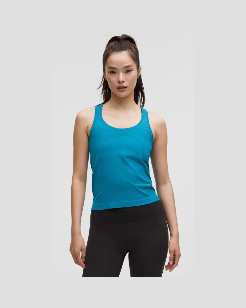 LULULEMON Swiftly Tech Tanktop mit Racerback 2.0 Taillenlänge für Frauen – Größe in Hawaiian Blue Hawaiian
